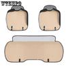 WTEMPO Automotive Universal Seat Cushion Fully Covered with Strips Front Anti-skid No Binding No Backrest Rear Three Person Leather Seat Cushion