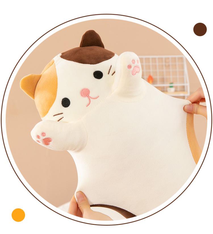 Plus Size Fat Cat Hugging Pillow - Plush Toy Backrest for Relaxing Sleep and Comfort