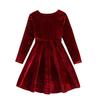 Children's Fashion Ruffled Long Sleeve  Sky Mesh Dress