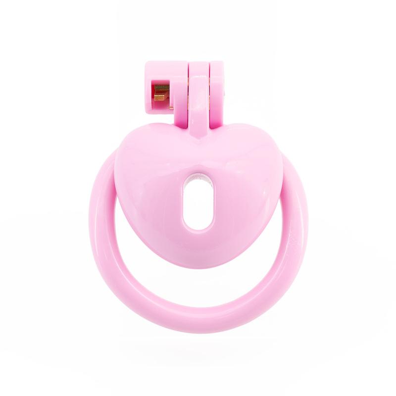 Heart Negative Plastic Chastity Locks Male Cock Cage Lower Body Hidden Cross-Dressing Tools