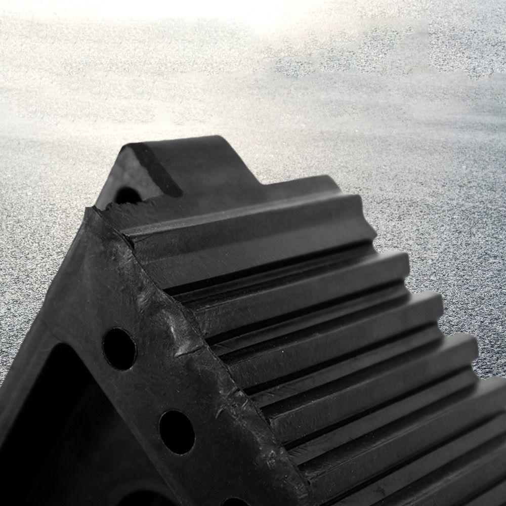 Black Wheel Chocks Heavy Duty Vehicle Wheel Stoppers Stable AntiSlip Device  Vehicle Safety