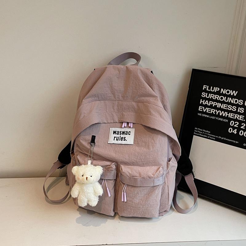 School bag female college student simple new spring and summer high school student backpack campus high value backpack