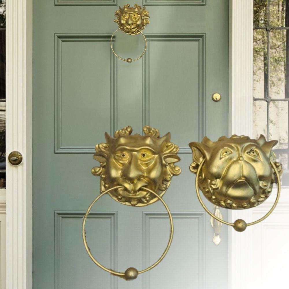 Puxador de Porta Boca Vívida Resina Batedor de Porta Durável Puxador de Porta Clássicos Batedor de Portão