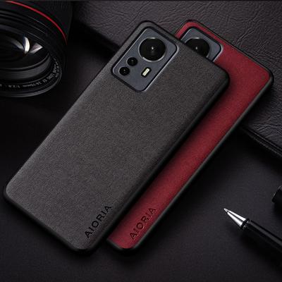Pouzdro pro Xiaomi 12 12T Pro 12X 12 Lite Ultra coque módní jednoduchý design lehký jednobarevný textilní kožený kryt fundamentální