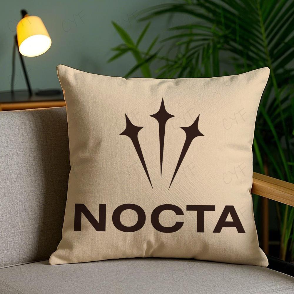 Nocta Fashion Luxury N-NoctaS-S Pillow Case Anti-dustmite Pillowcase Invisible Zipper Silky Short Plush Sofa Cushion Cover