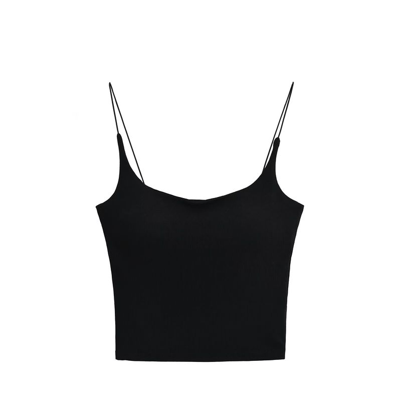 American-Style Sexy Wind Belt Chest Pad Elastic Band Small Sling Inner Match Sexy Chest U-Neck Silm All-Match Backless Bottoming Shirt
