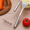 Stainless Steel Potato Masher with Ergonomic Handle Manual Food Crusher for Vegetables Sauces Rust-Resistant Dishwasher Safe Kitchen Tool for Home