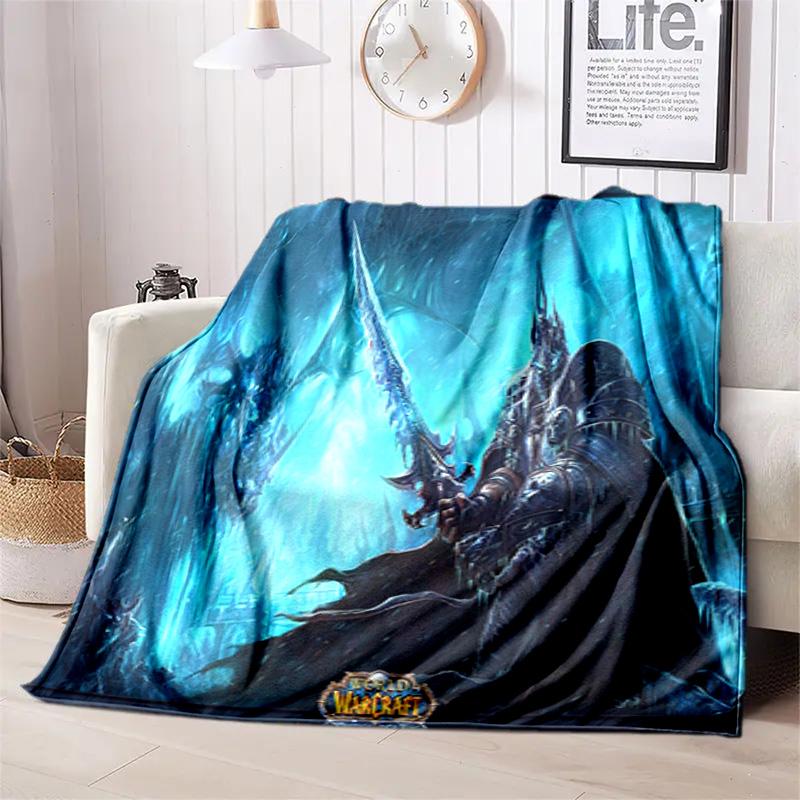 classic game World of Warcraft Frozen Throne blanket Soft and portable four season home bed, sofa blanket, office travel, lunch break, warm blanket Y5