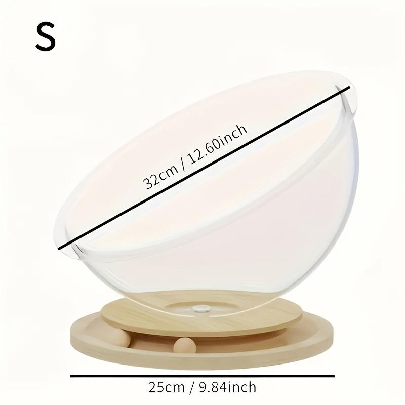 360° Panorama Katzenkapsel - Inspirierte Acryl-Raumstation mit interaktiver Galaxie-Kugelbahn | Kratzfest & Belüftung