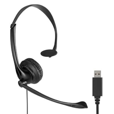 Kensington K80100JP USB Single Ear Headset with Microphone and Volume Black Control,