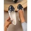 Color-blocking Bow Lazy Shoes 2025 Autumn New Flat Sole One-foot Shallow Shoe Women