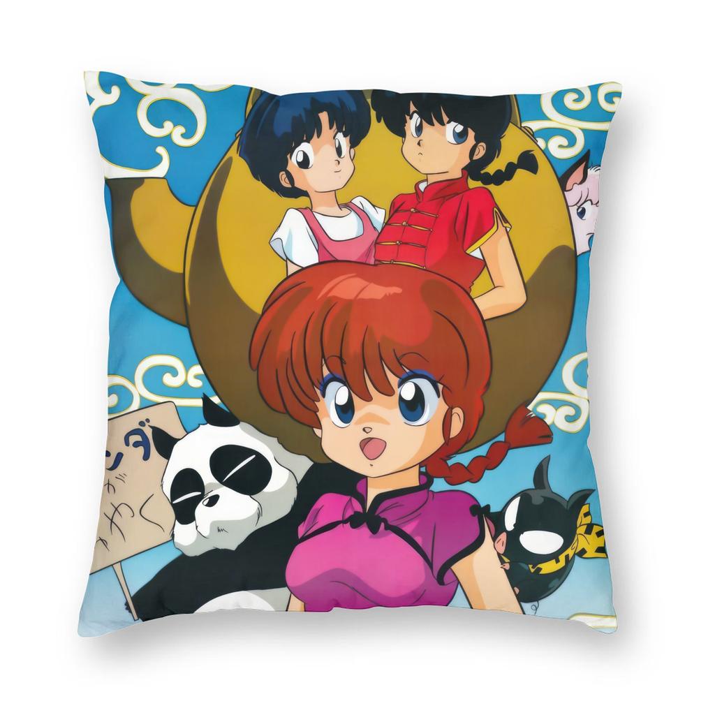 Japanese Anime Ranma Saotome Pillowcase Printing Polyester Cushion Cover Decorative  Pillow Case Cover Home Square Xcm