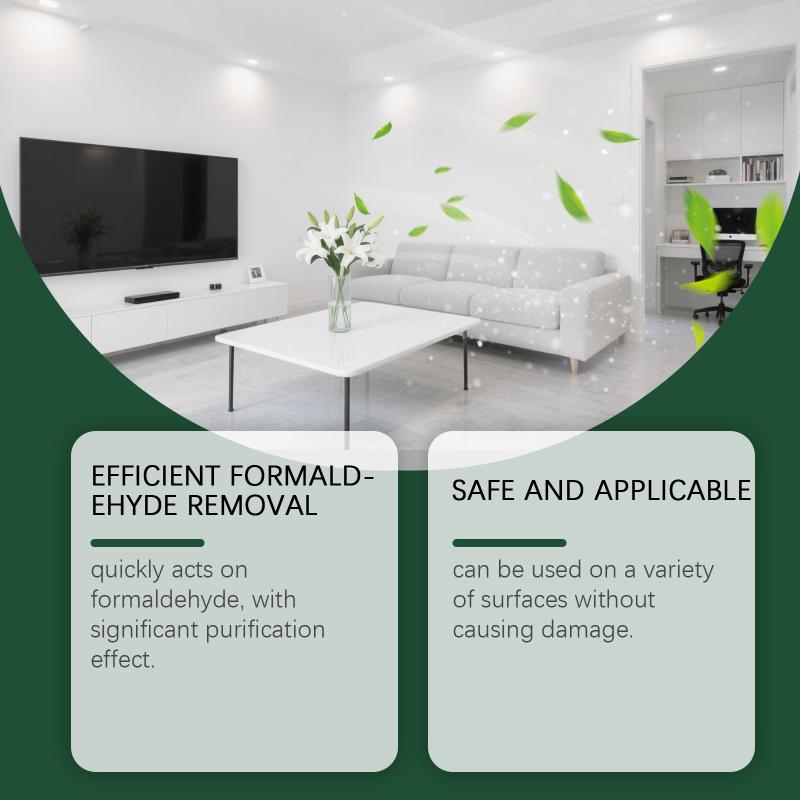 Jakehoe Formaldehyde Remover Spray Home Air Purify Freshen Odor Remover High Efficiency Formaldehyde Eliminator 1pcs