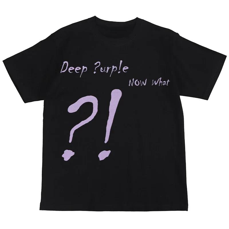 Deep Purple Digital Direct Spray Deep Purple Rock Band American Street Gunslinger Nirvana Retro Short Sleeve T-shirt