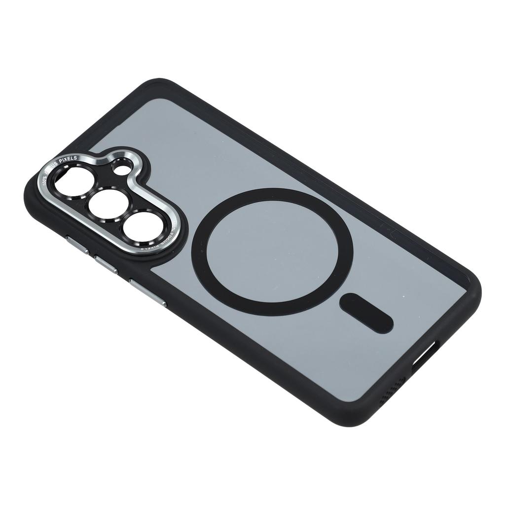 For Samsung Galaxy S25 Magnetic Case TPU + Acrylic Hybrid Phone Shell
