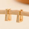 Gold Multi-Style Zircon Hoop Earrings for Women