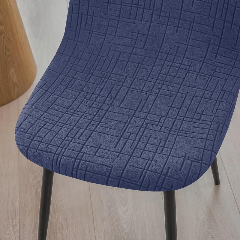 1/2pcs Jacquard Shell Chair Covers Small Armless Dining Chair Slipcovers Spandex Removable Seat Protector for Hotel Home Decor