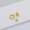 S925 Silver Wheel-Shaped Zircon Spacer Beads for DIY Necklace & Jewelry Making