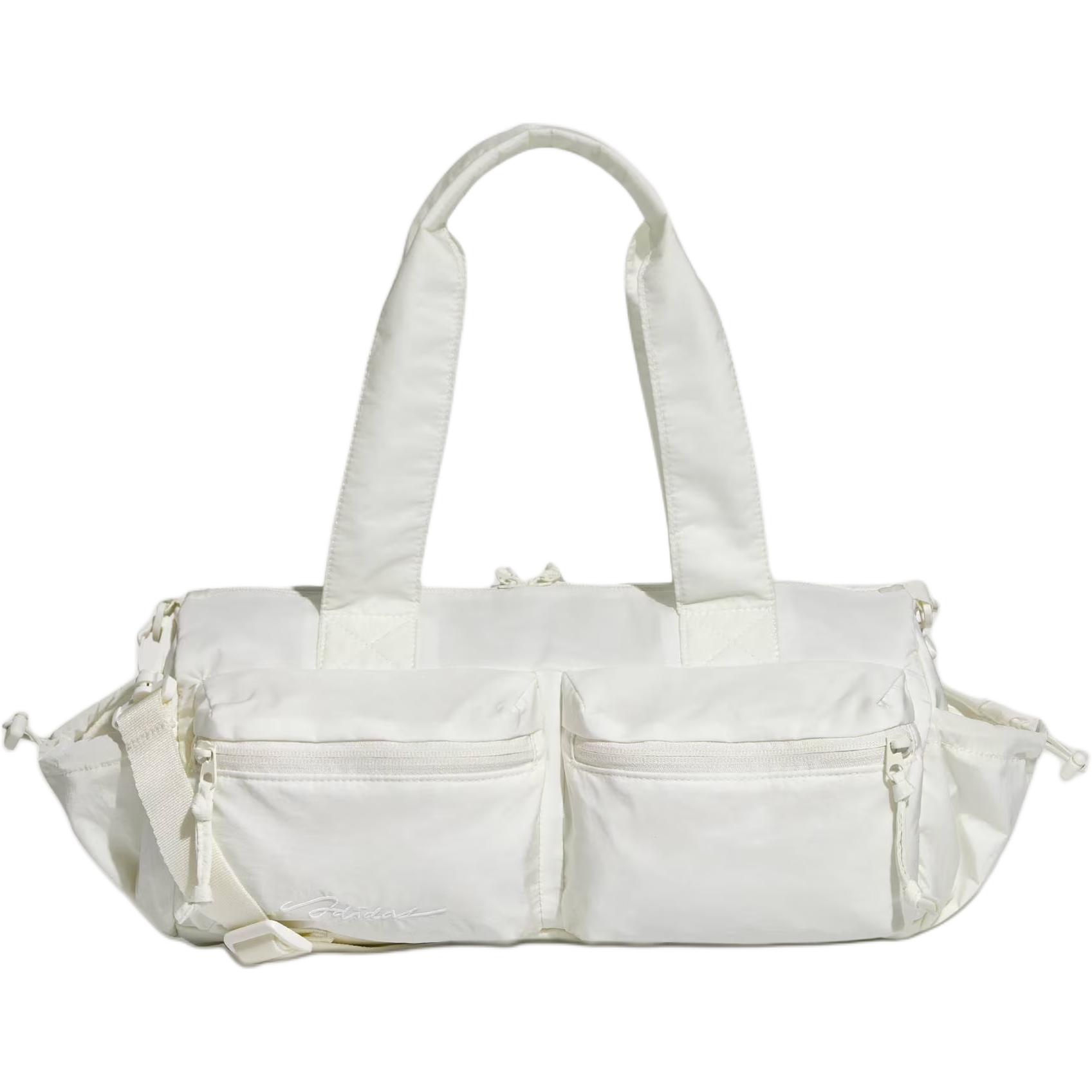 Adidas 9L Middle Duffle Printed Design Nylon Travel Bag Women bags White KX0924 White