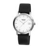 Used New BOCCIA TITANIUM Watch Boys Size All Titanium 34mm White/Black Leather German Watch Metal Hypoallergenic Ref:510-93