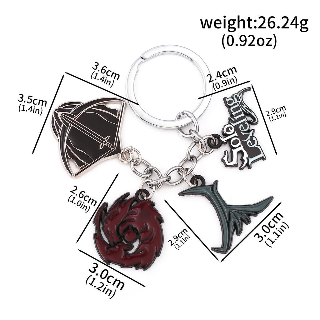 Anime Solo Leveling Character Keychain Pendant Sung Jin Woo Cosplay Props Fans Gift Jewelry
