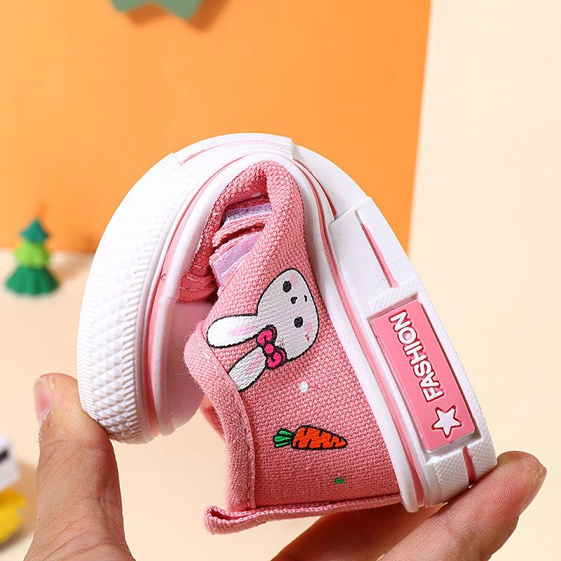 Girls' Canvas Shoes Baby Soft Sole Single Shoes 1-3-6 Years Old Children's Breathable Canvas Shoes Boys' Shoes Spring and Autumn