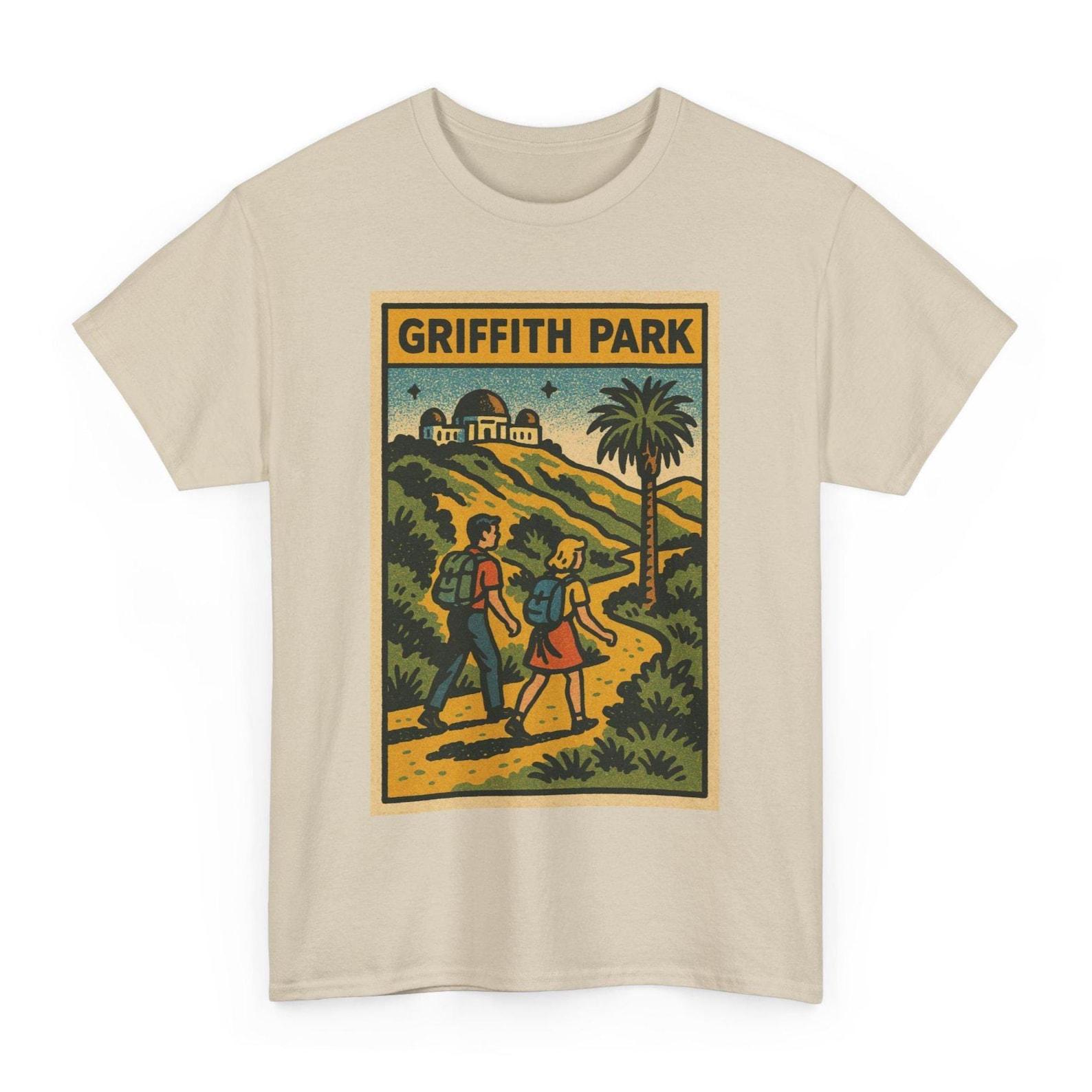 Griffith Park T-Shirt: Retro Comic Los Angeles Landmark Tee S
