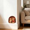 Easy Peel And Stick 3D Mouse Hole Wall Sticker for Christmas Decoration, Realistic Santa Decal, Waterproof PVC DIY Scenes Art Home Window Bathroom