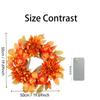 Artificial Fall Wreath Door Hanger 20 Inch - Thanksgiving Decoration with Chrysanthemum, Magnolia Leaves, Maple Leaves