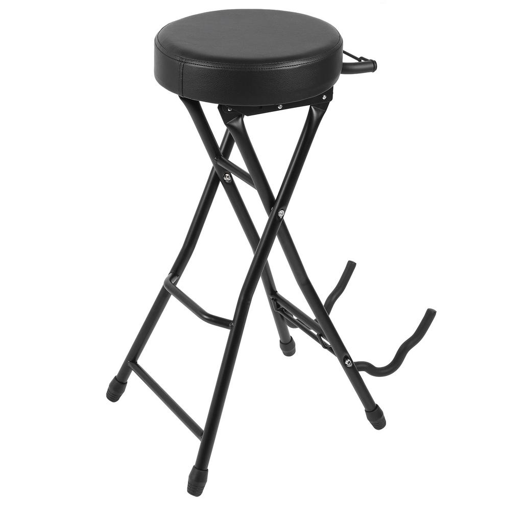 Foldable Guitar Stool 29.1in Height Guitar Chair Seat with Padded Cushion Built In Stand