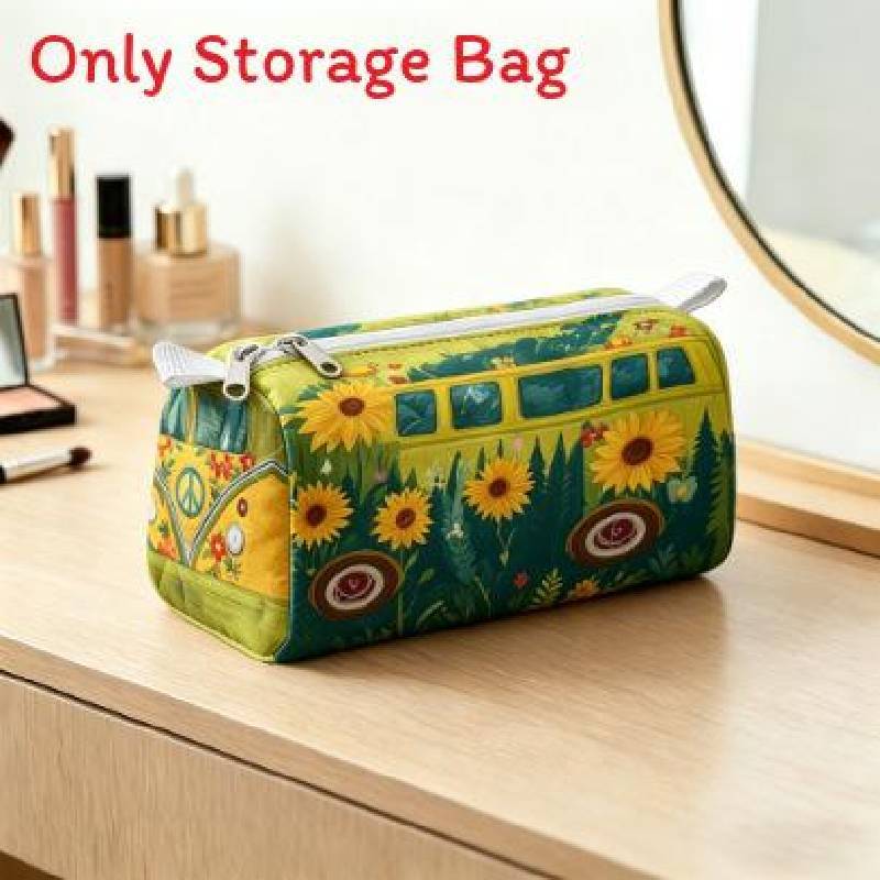 Multi Functional Plush Makeup Organizer With Zipper Closure For Home Use Storage