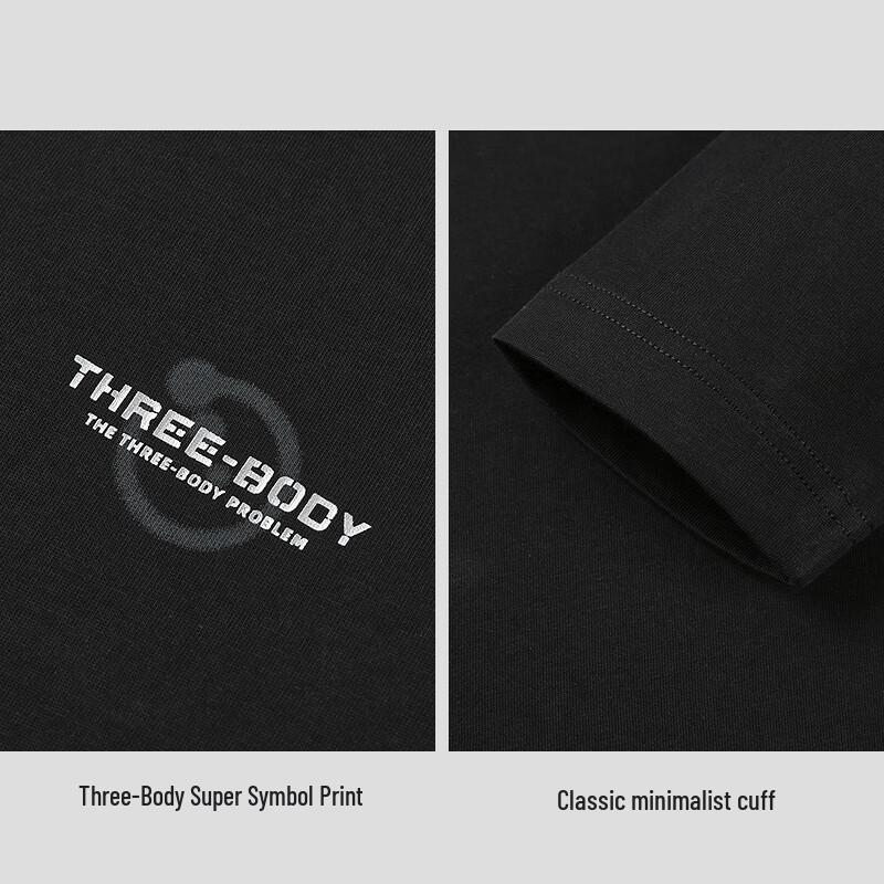 HLA Men's Three-Body Super Symbol Long Sleeve T-Shirt