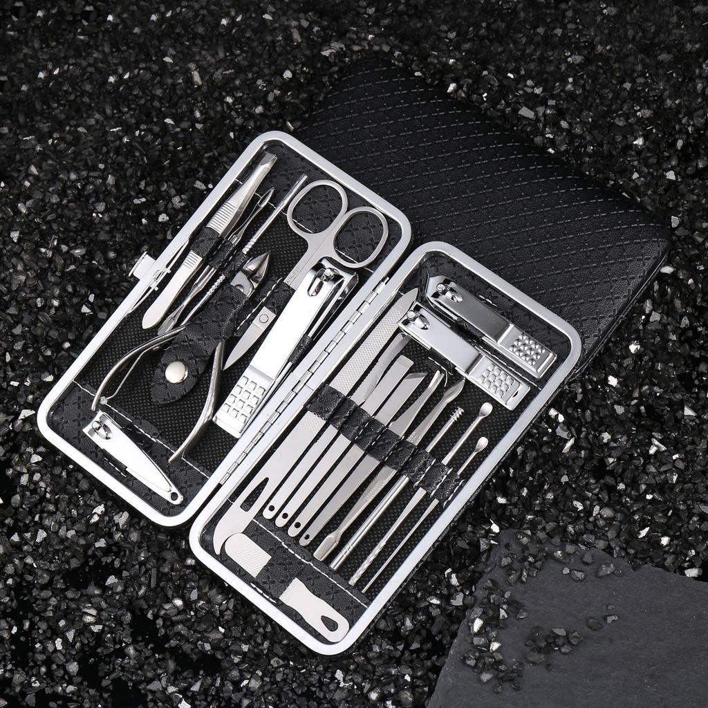 Pedicure Nail Clippers Manicure Set 19 Sets of Nail Clipper Professional Nail Care Kit