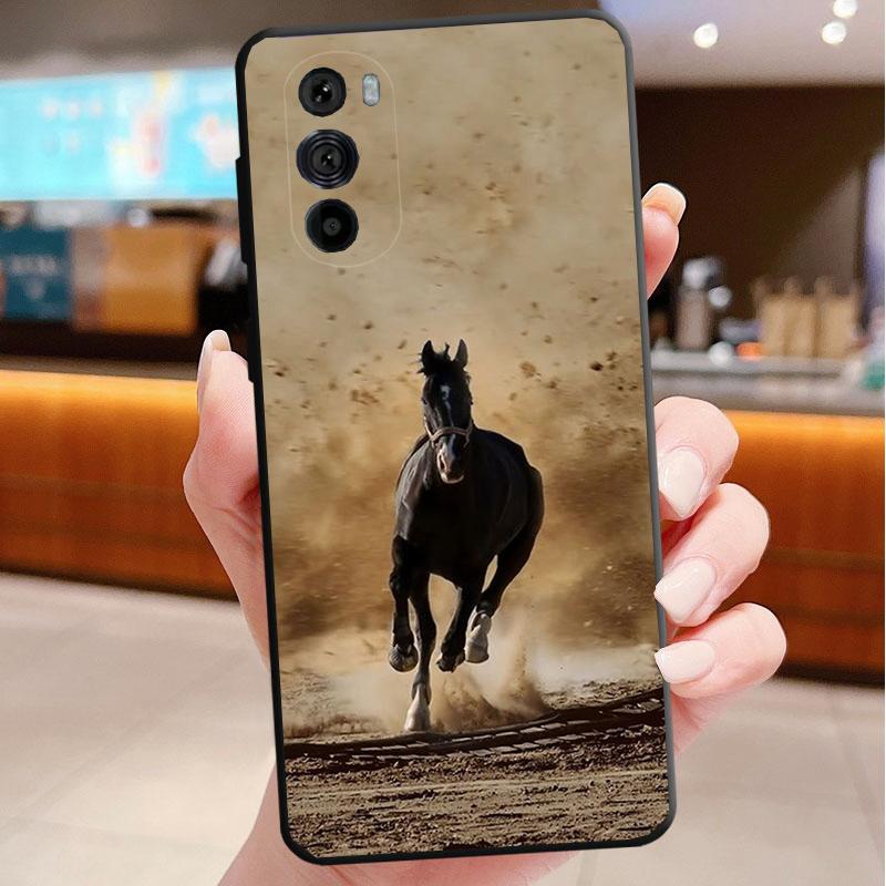 Phone Case For Motorola Edge 50 40 Pro 60 50 40 30 Ultra Neo Fusion Moto G85 G72 G53 G54 G84 G13 G32 Horse