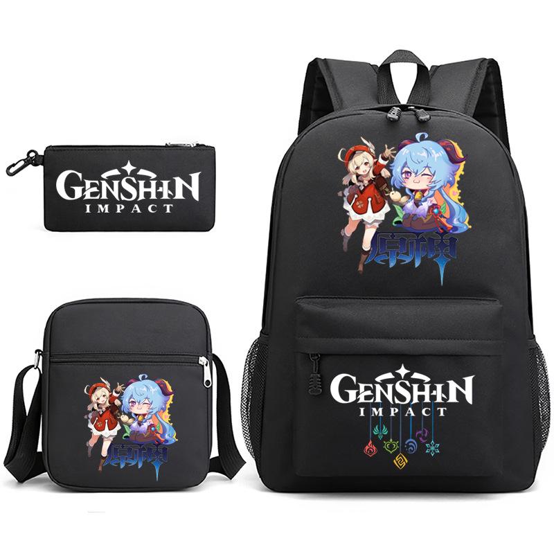 Yuanshen Backpack 3 Pieces/set Girls Boys Travel Shoulder Bag School Backpack
