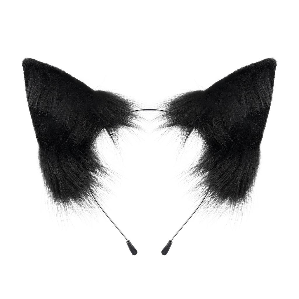 Plush Fox Animal Ear Headband Cute Cos Jackal Simulation Plush Prop Accessories Headband Headband