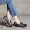 Johnature Round Toe Soft Soled Flat Shoes Casual Genuine Leather Loafers Versatile Women's Slip-on Shoes