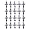 20Pcs Colorful Cross-Pendants Mini Crucifix Cross-Necklace Charm for Making Bracelet Choker DIY Craft 1.8x3cm/0.7x1.18"