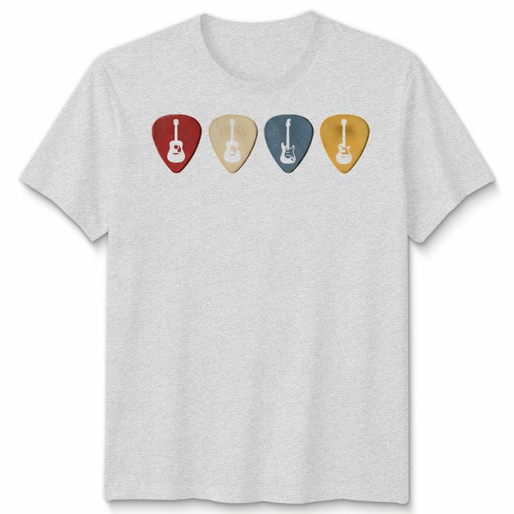 Guitar Pick Unisex T Shirt Gift For Guitarist Retro Vintage Unisexs Unisexs Tee