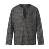 T-shirt da uomo Henley Oversize a manica lunga, stampa mimetica, lavaggio effetto invecchiato, ricamata, Streetwear