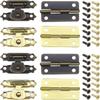 1set Vintage Mini Cabinet Hinge Accessories Furniture Cabinet Hinges Bronze Hasp Hinge  Wooden Box