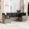 Vidaxl 5-Cz. Garden Furniture Set, Cushions, Light Grey PE Rattan