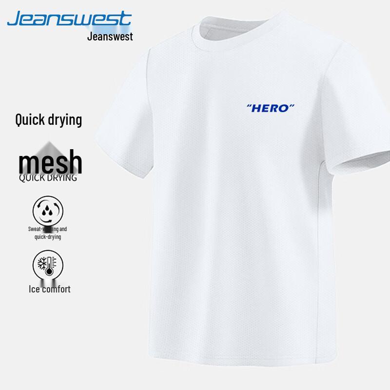 Jeanswest Men s Cooling Ice Silk Quick-Dry Loose Fit T-Shirt 4XL