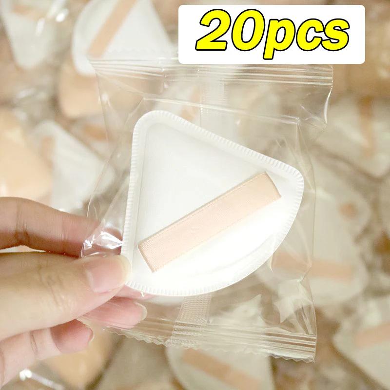 20pcs Soft Thick Powder Puff Triangle Makeup Puffs Cosmetics Puff Makeup Tools Wet Dry Use Concealer Foundation Sponge Cushions