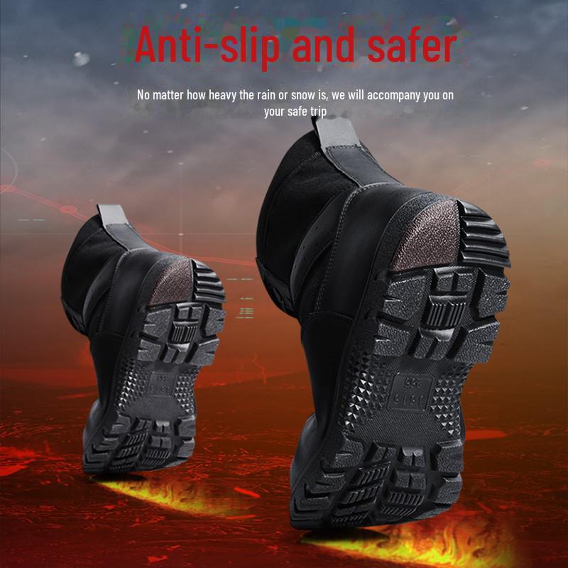 Jihua 3515 Men's Ultra-Light Tactical Combat Boots - High-Top Outdoor Security and Training Footwear