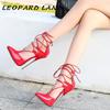 Cross Tied 16cm Heels Roman Women Shoes Fashion Thin with Sandals Big Size Shoes 47 Evening Model Nightclub WZ