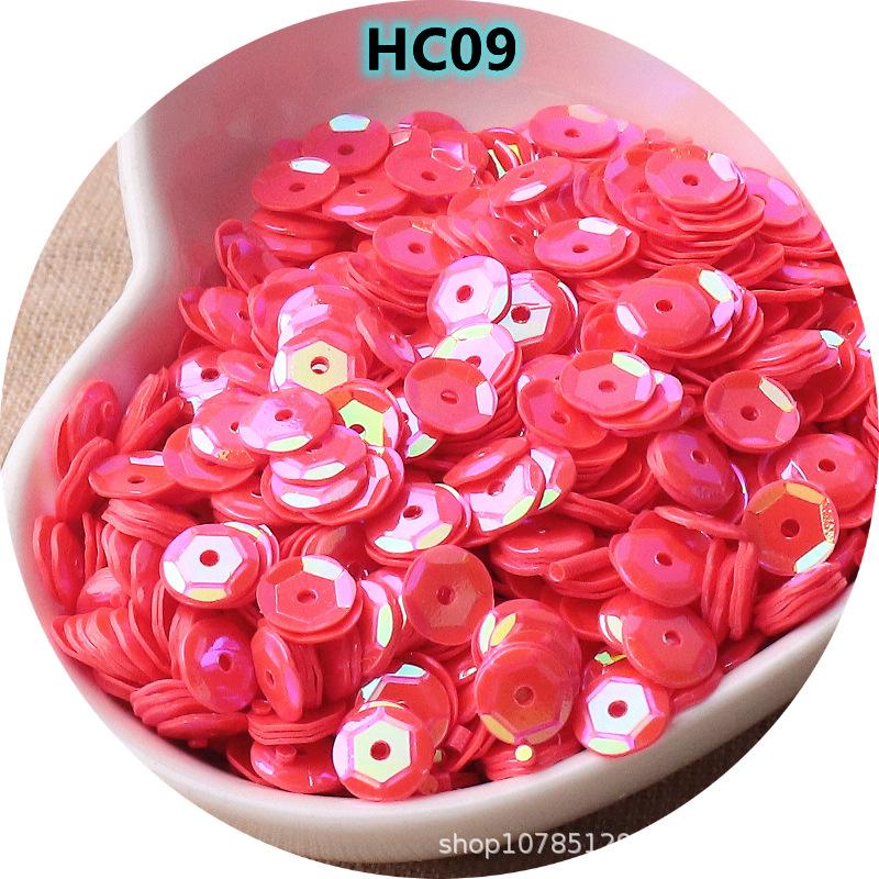 Paetês Côncavos Redondos AB Iridescentes de 6mm - Peças Curvas Brilhantes para Acessórios de Roupa e Joias DIY