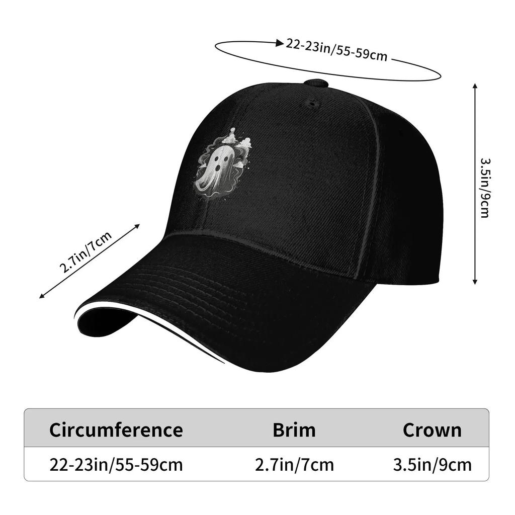 Ghost Of Disapproval Sun Baseball Cap Summer Women Unisex Spooky Creepy Ghost Design Trucker Hat Breathable Casual Snapback Cap