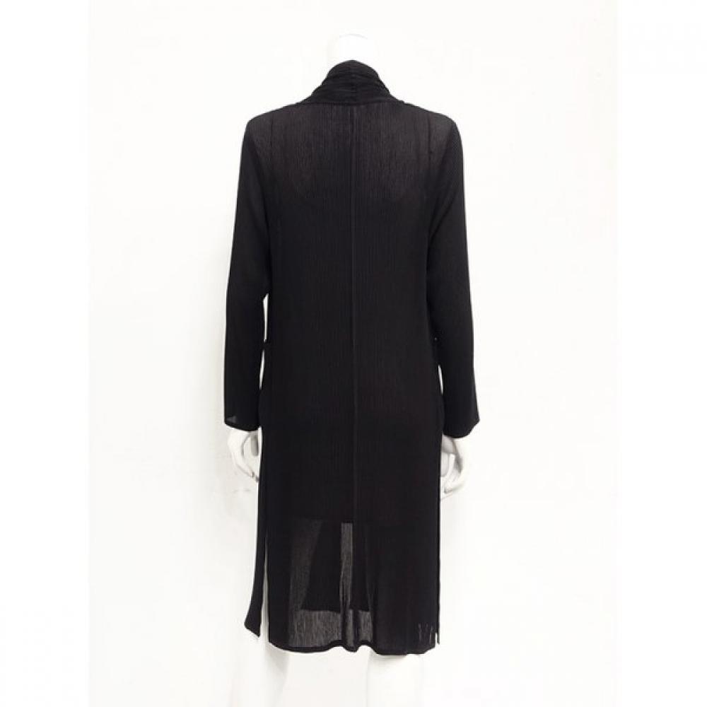 Specchio Pleated Chiffon Long Jacket   431 444