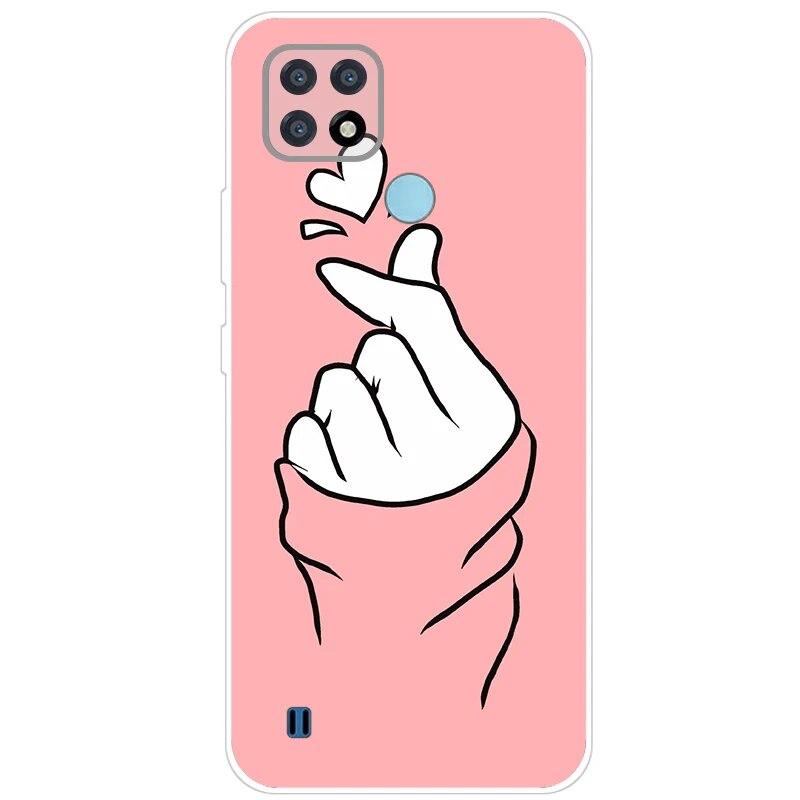 Realme C21 Hülle 6.5'' Klar Silikon Fudnas Weiche TPU Hülle Für Realmi C21 2021 Hülle C 21 Handyhüllen Rückseite RealmeC21 Bumper